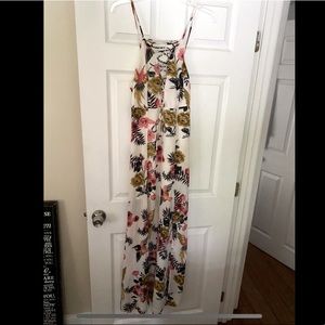 White floral maxi dress